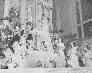 May Crowning on side altar - 1948.jpg May Crowning on side altar - 1948.jpg